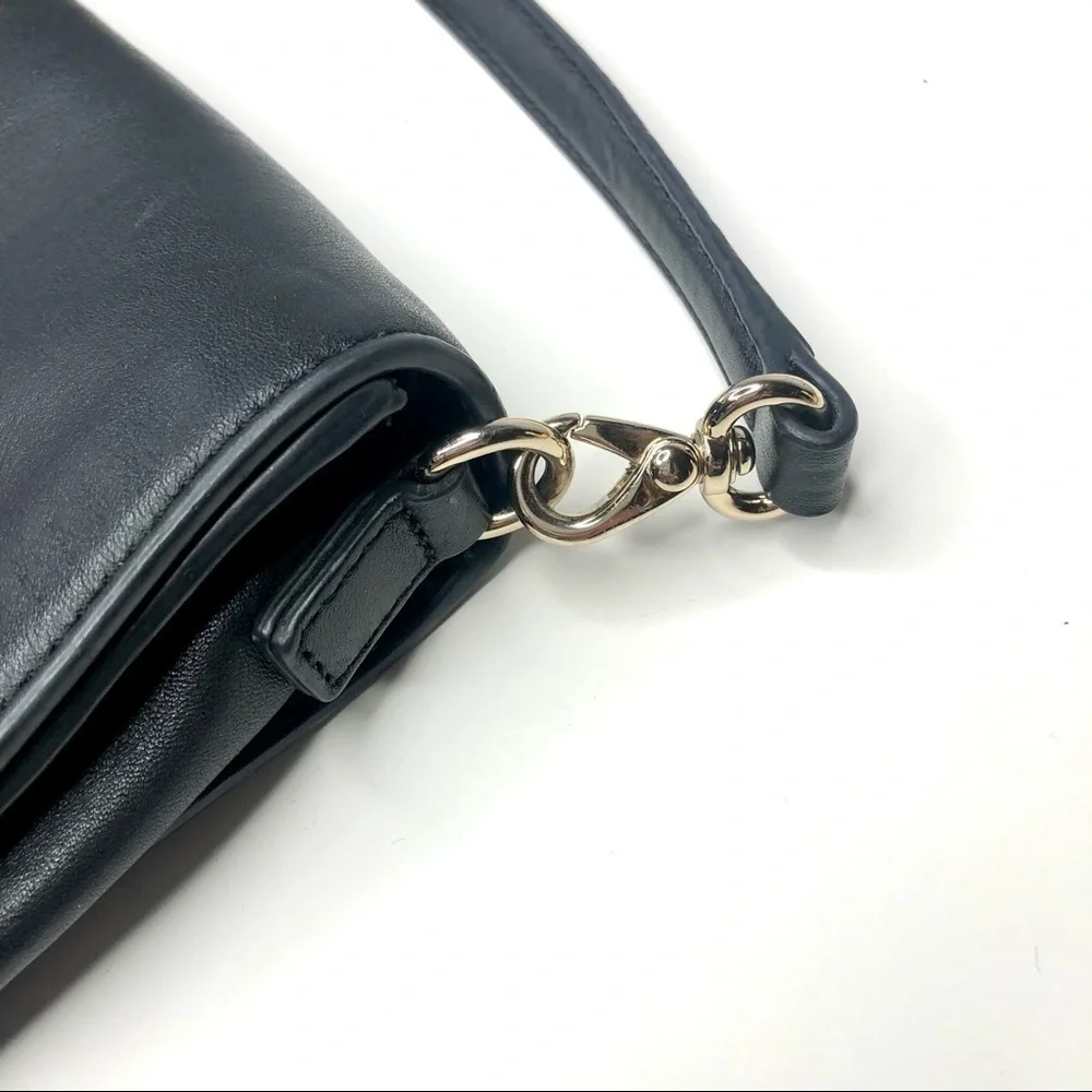 Kate Spade leather square crossbody purse black